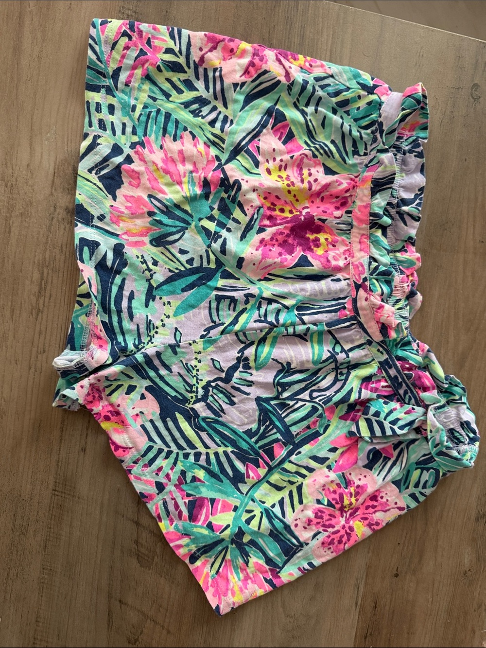 Lilly Pulitzer Floral Tropical Print Girls' Shorts - Pink, Green, Blue